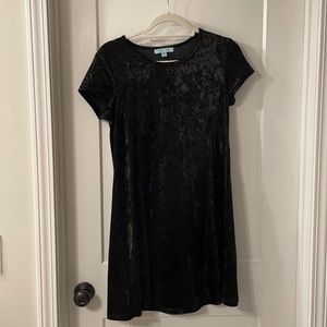 Black velour dress